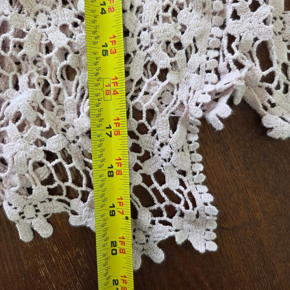 Pink Crochet Knit‎ Shrug Bohemian Cottagecore style Rabbit Rabbit Rabbit XL - Picture 11 of 11